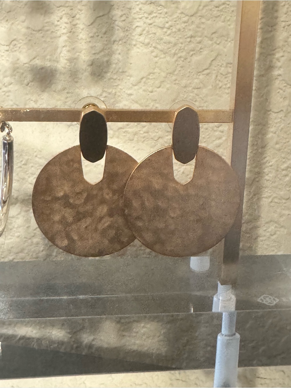 Kendra Scott Hammered Bronze-Tone Disc Drop Earrings